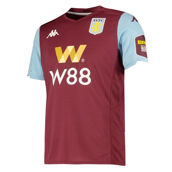 Camiseta Aston Villa Replica Primera Ropa 2019/20 Rojo